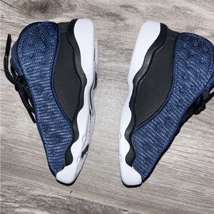 Toddler Jordan blue and black worn 1x 8c